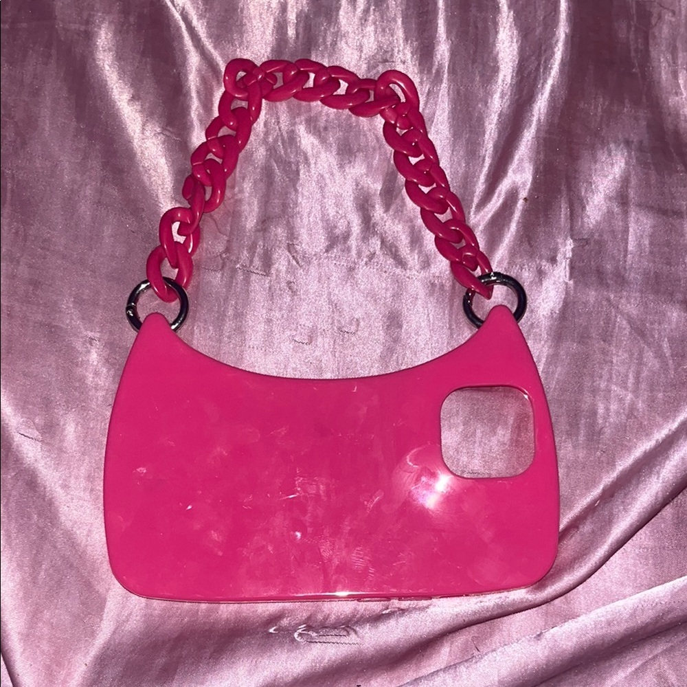 Phone case for iPhone 13 Pink Chain Handle Women's Bag